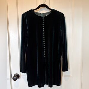 JBS Forest Green Velvet Tunic Dress